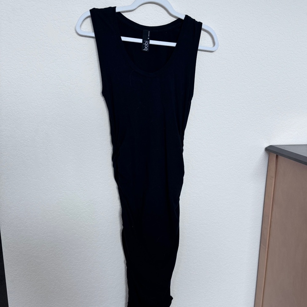 Babi ruched black dress